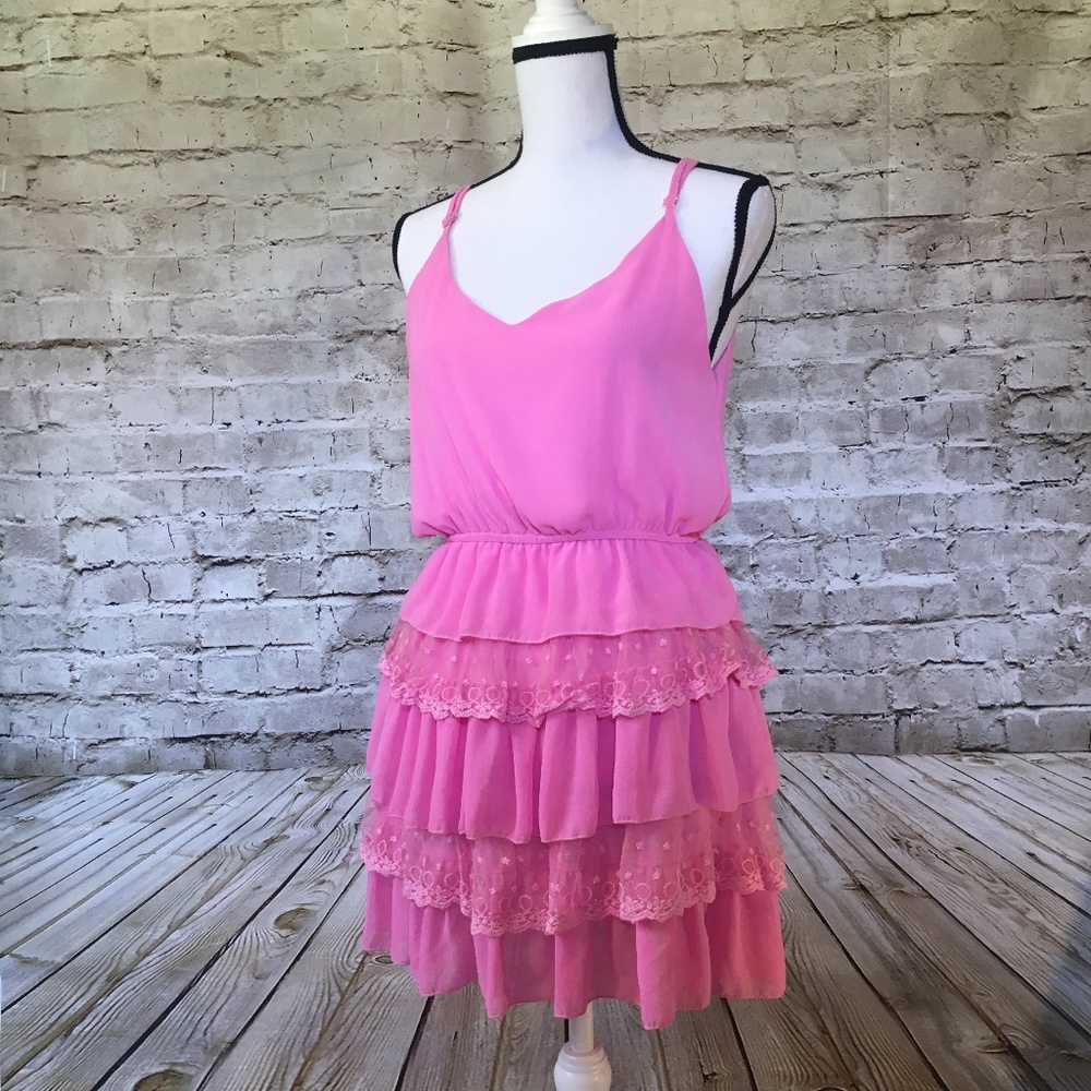 Paradis Miss Pink Ruffle Dress